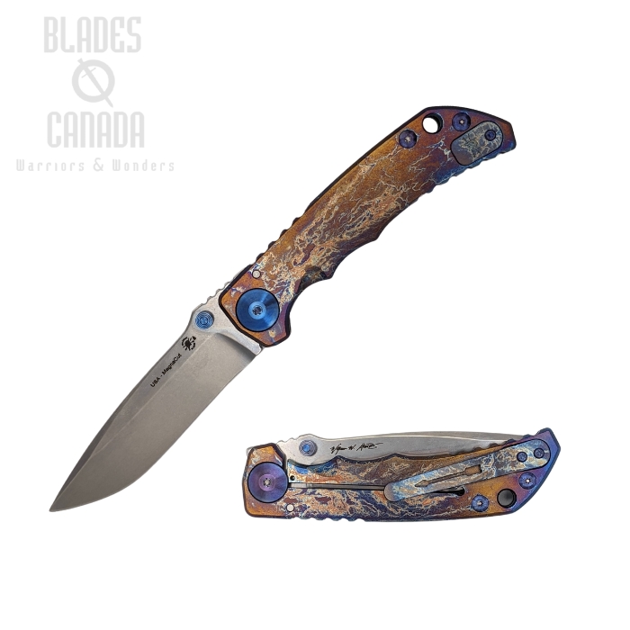 Spartan Blades Harsey Framelock Folding Knife, MagnaCut, Titanium Lightning